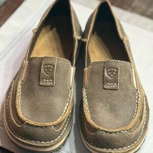 Ariat Tan Leather Slip-On Cruiser Shoes